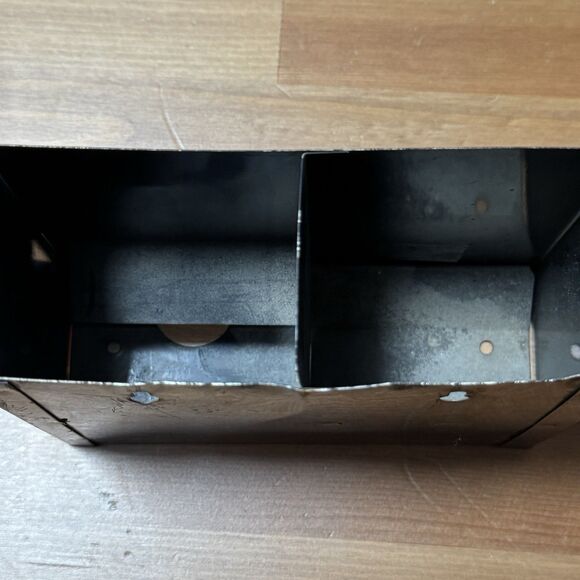 Vintage Wall Mount Metal Double Match Box Holder Dispenser Black Floral - Picture 9 of 12